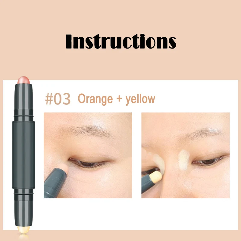 Разноцветный двухсторонний консилер палка хайлайтер тени ручка силуэт лица V