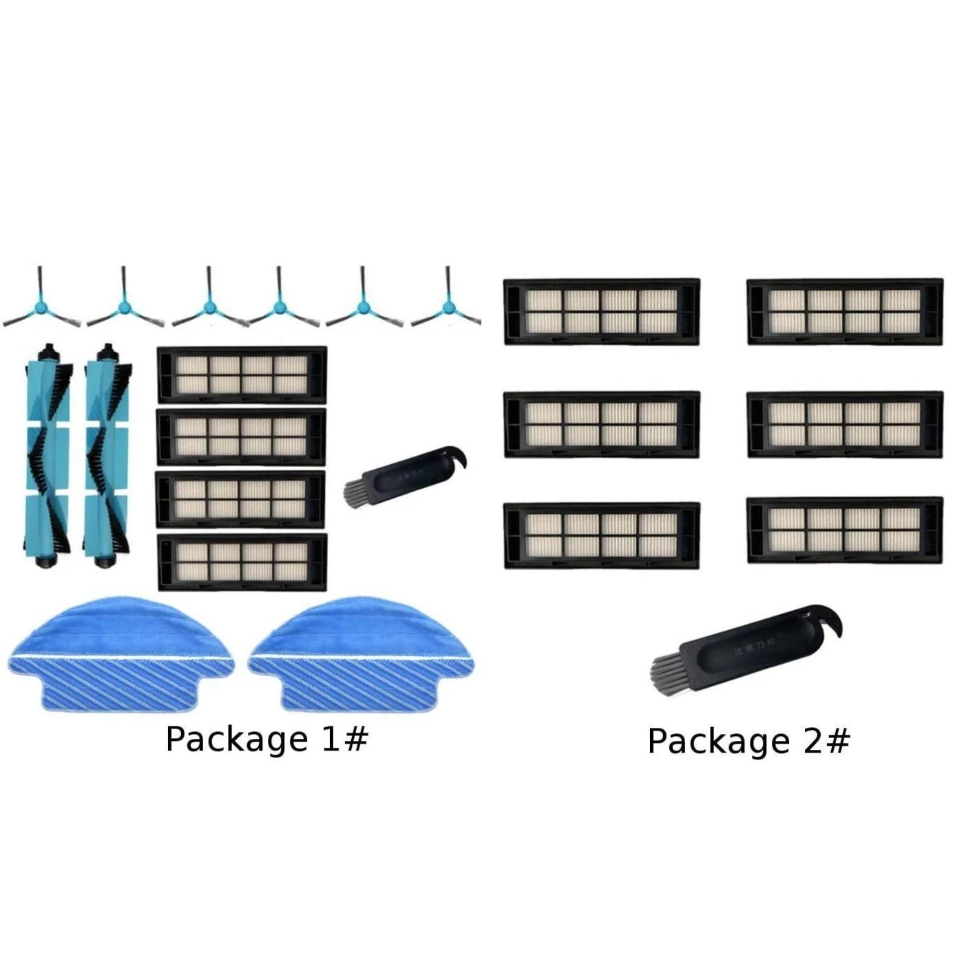 Запасные роликовые боковые щетки набор фильтров бытовые инструменты для уборки