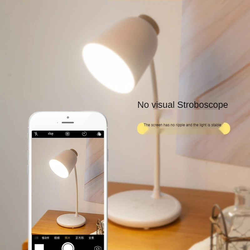 

Desk Lamp Eye Protection Read Table Lamp Living Room Bedroom LED Tube Three-color Light Charging Touch USB Small Night Light