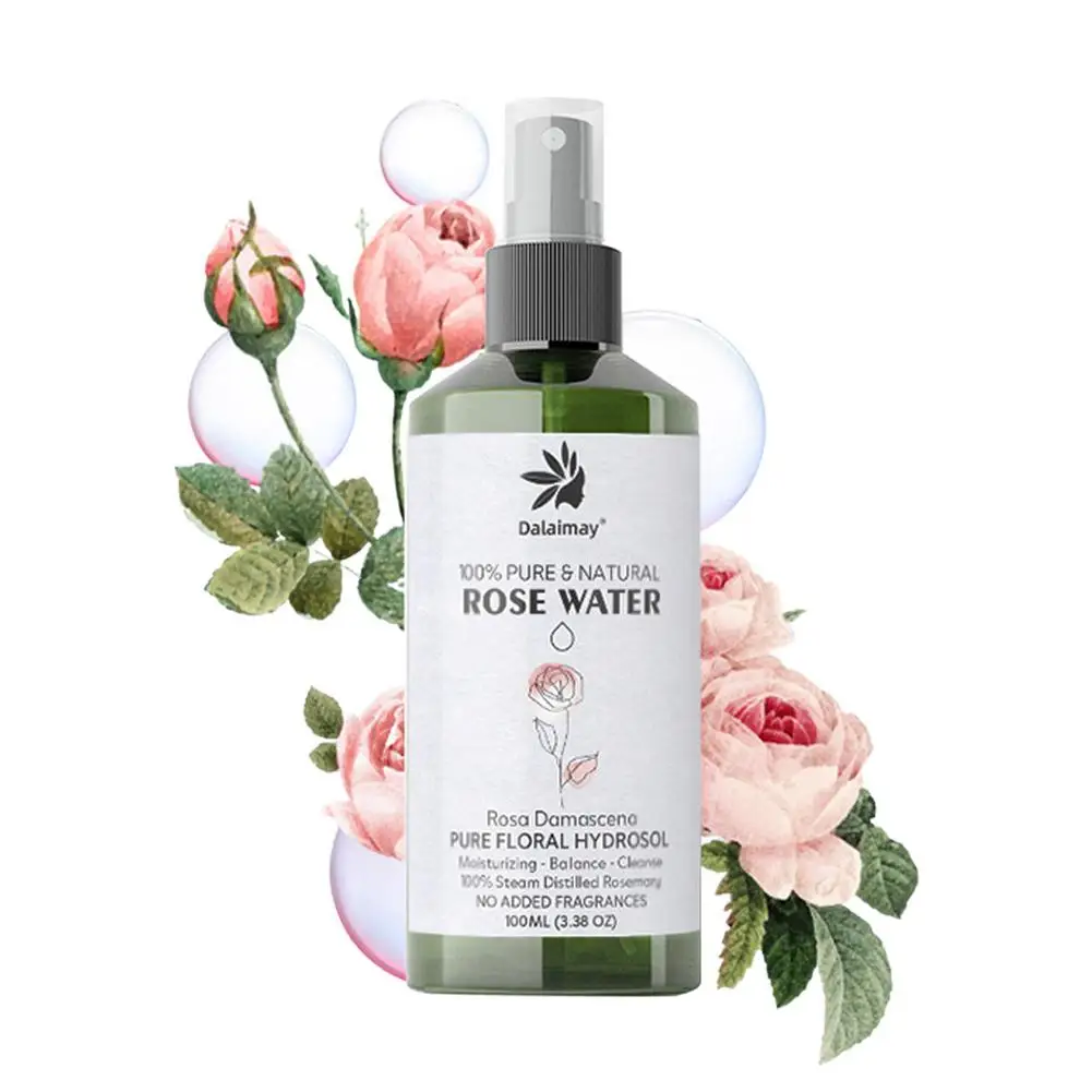 

Organic Rose Hydrosol 100 Pure And Natural Rose Water Toner Rose Water Spray Rose Floral Water For Soothing Neck And Face Mis
