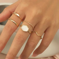 high end sense element ring joint ring cold niche design fashion simple personality ring 5 piece set