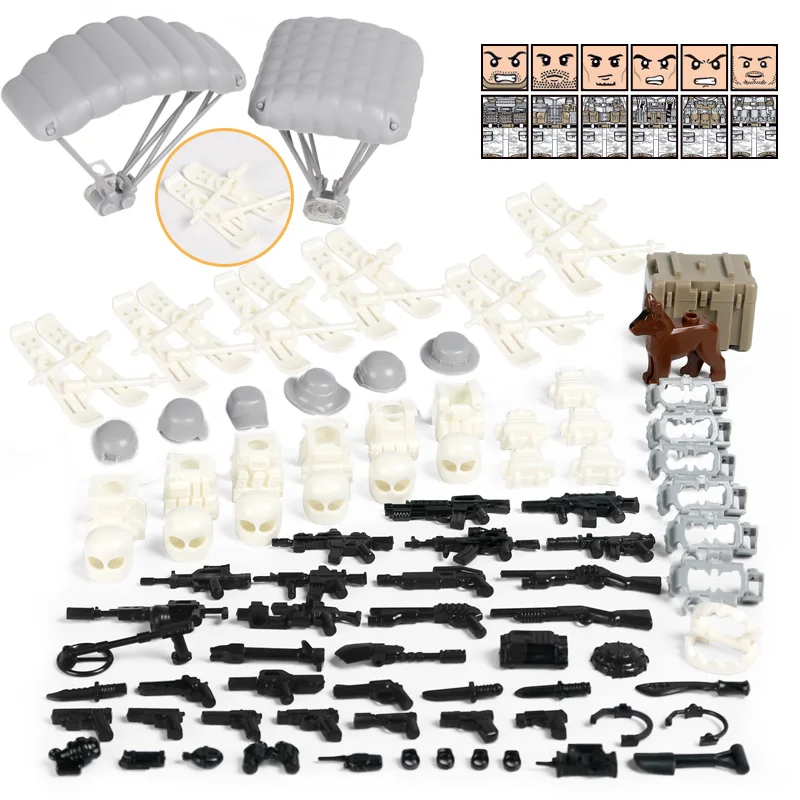 Новый WW2 мини Снежный солдат фигура военный маленький строительный блок кирпич