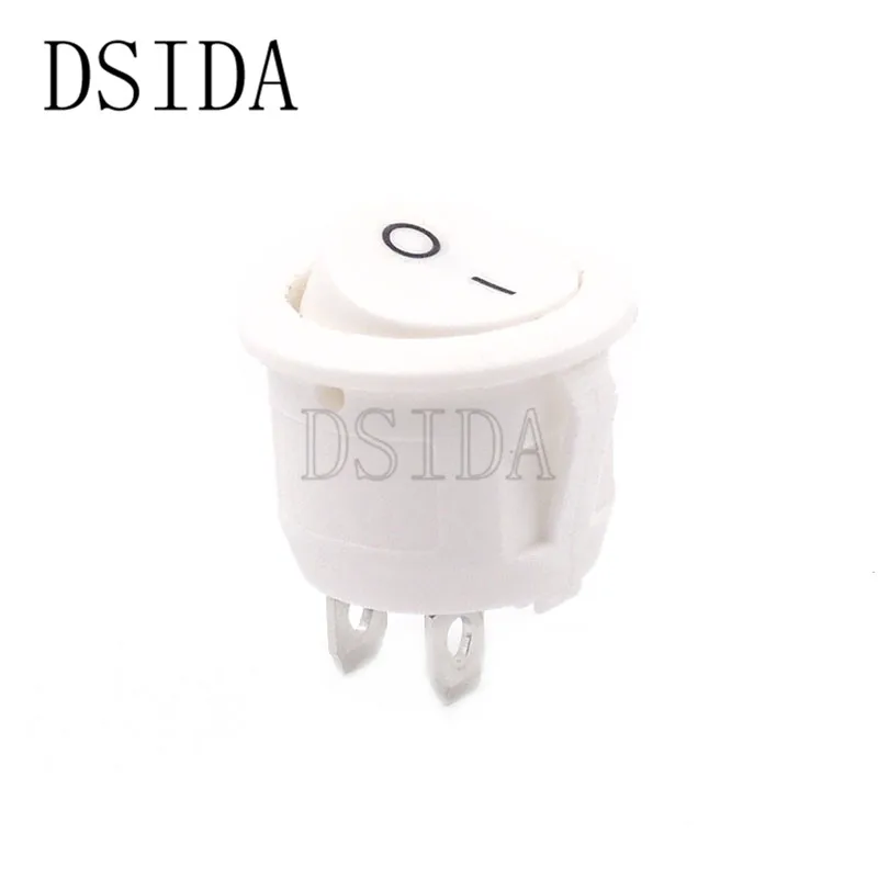 2Pin ON-OFF white ON/OFF Round Rocker Switch LED illuminated Car Dashboard Dash Boat Van 12V 24V / 6A 250V / 10A 125V 2/3/4PIN Switch 20MM ON-OFF - Цвет: 2Pin ON-OFF white