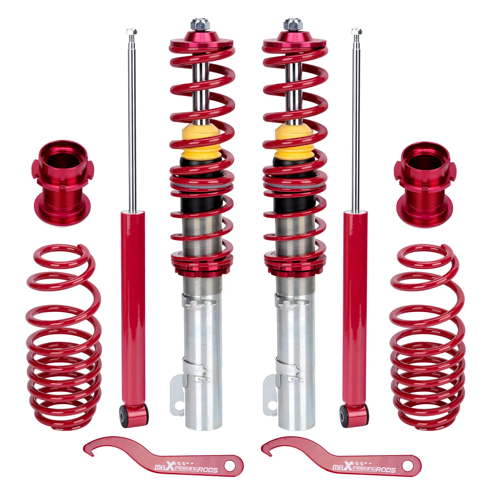 

Красный Coilover для VW Bora /Jetta /Golf MK4 регулируемая высота Подвески пружинный амортизатор