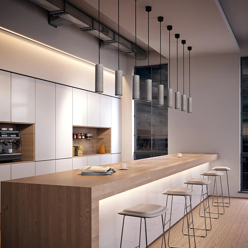 Nordic Cement Spot Pendant Lighting Modern Dinning Room Lamp Decor Light Fixture Hanging Indoor | Освещение