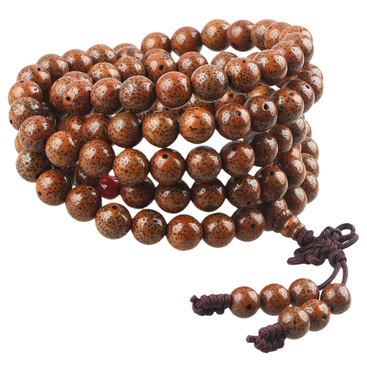 

108pcs 9mm Natural Sandalwood Buddhist Buddha Wood Prayer Beads Black Ebony Bodhi Wrap Bracelets For Women Jewelry Unisex Men