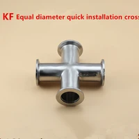 kf16 kf25 kf40 kf50 mirror four way joint 304 stainless steel equal diameter four way
