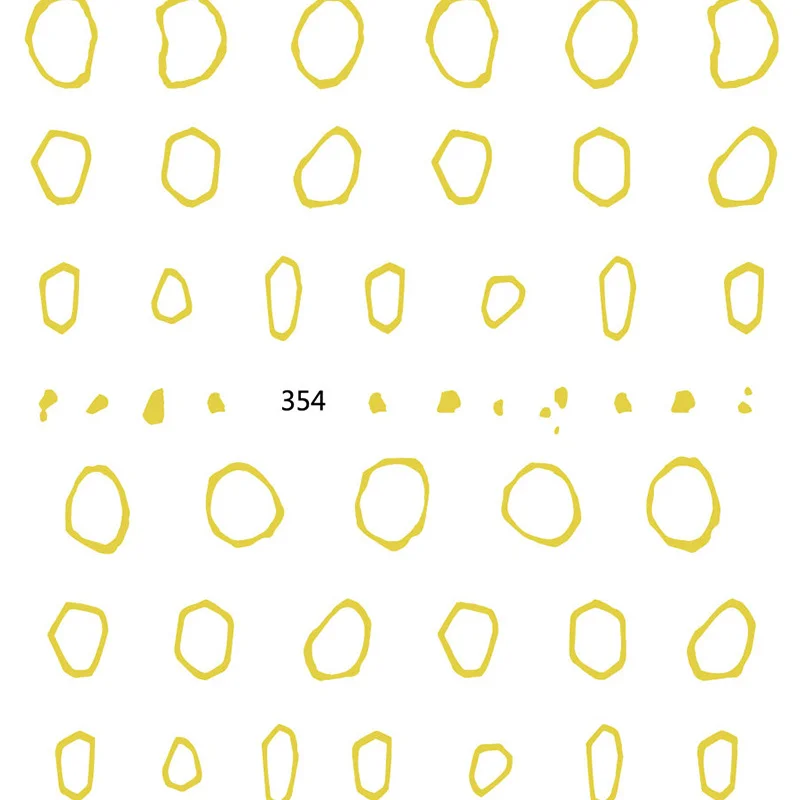 

New Style Nail Stickers, Bronzing Lines, English Numbers and Letters, 3D Adhesive, Simple and Versatile Nail Decal