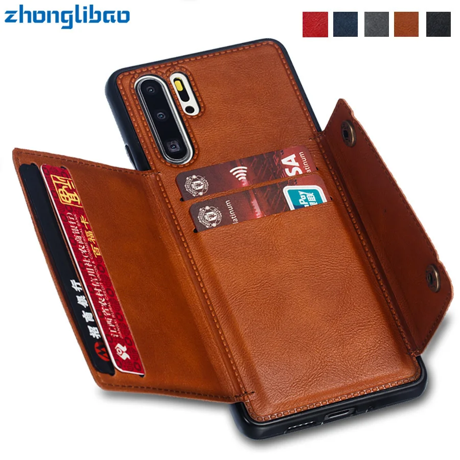 Fundas Hawei P30 Pro, держатель для карт, кошелек, чехол для huawei P30 Pro mate 20 P20 Lite, кожаный карман для карт, задняя крышка, P30lite Coque
