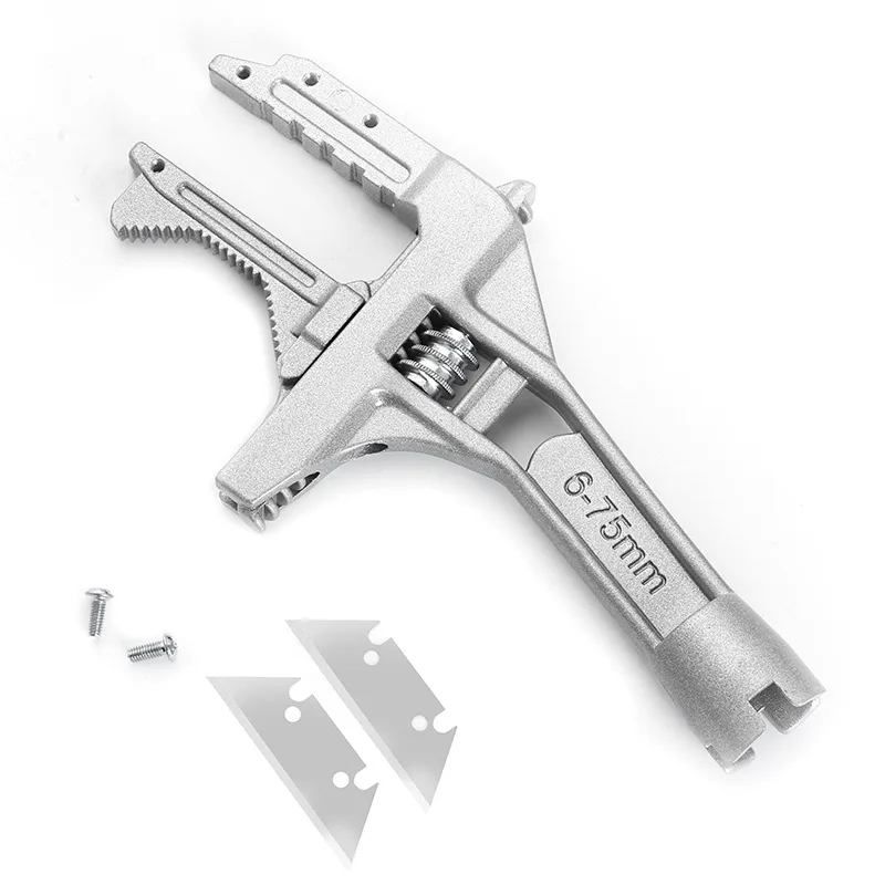 

Multifunctional Short Handle Wrench Zinc Alloy Wrench Large Opening Adjustable Maintenance Hand Tool Bathroom Wrench Household