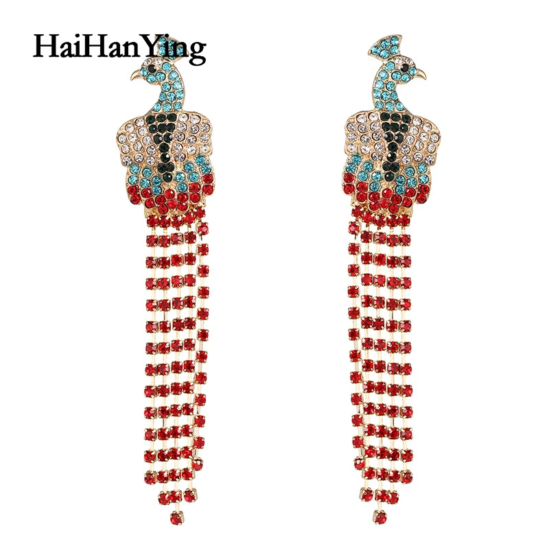 

Fashion Bird Claw Tassel Women's Earrings Ethnic Style Phoenix Earrings Charm LuxuryJewelryPersonalityJewelry Multicolor