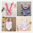 Летняя одежда для малышей, Детский костюм для новорожденных девочек, с рисунком из мультика Холодное сердце, с рисунком, купальник, купальный костюм бикини Юбка-брюки для девочек, многослойная юбка-пачка От 1 до 5 лет детская повседневная одежда