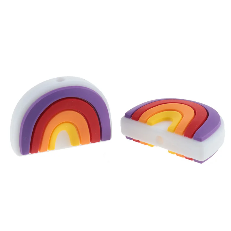 20 piezas de cuentas de silicona para beb&eacute;s, collar de silicona de grado alimenticio, cadena de chupete, mordedores sin BPA, juguetes para beb&eacute;s-3