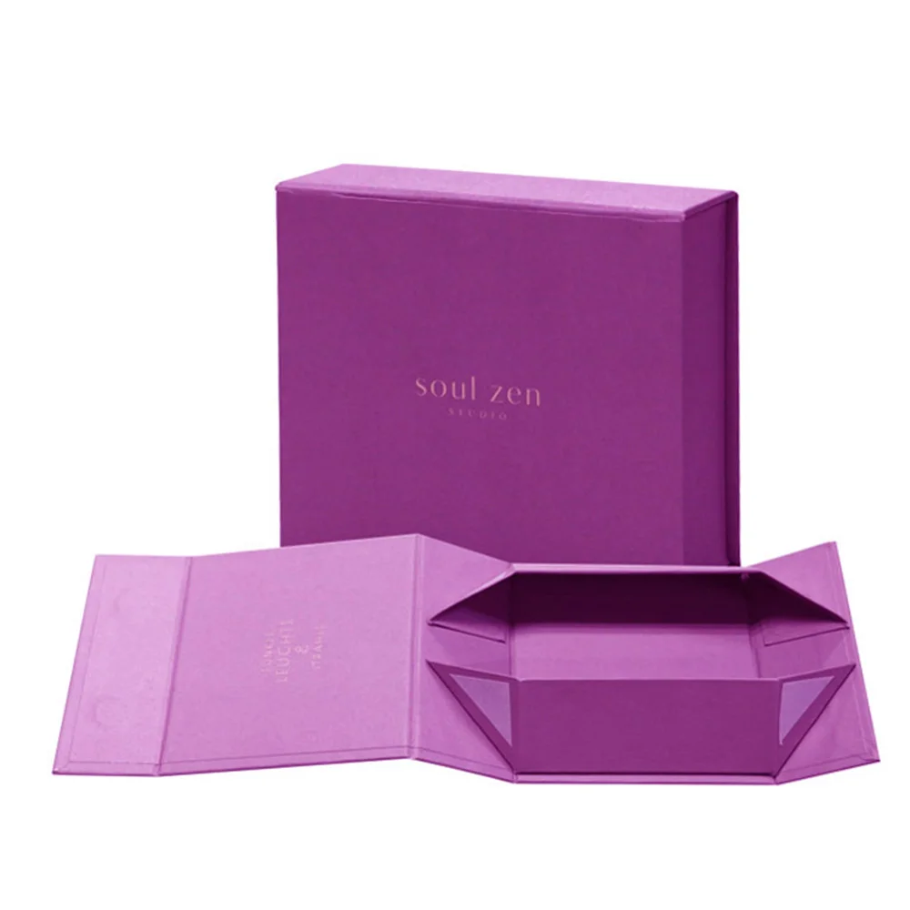 

Wholesale 500pcs Cheap And High Quality Purple Luxury Gift Boxes Custom Folding Cardboard Box For Dress Shoes Packaging