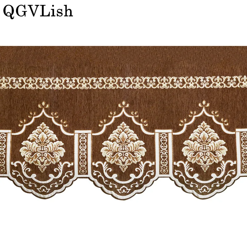 

QGVLish 67cm Wide Ethnic Chenille Jacqurd Lace Ribbon Belt Curtain Lace Trim Webbing DIY For Valance Decor Curtain Accessories