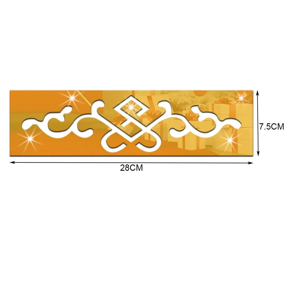 Акриловые зеркальные наклейки на стену декоративные 1 шт. трехмерный утонченный