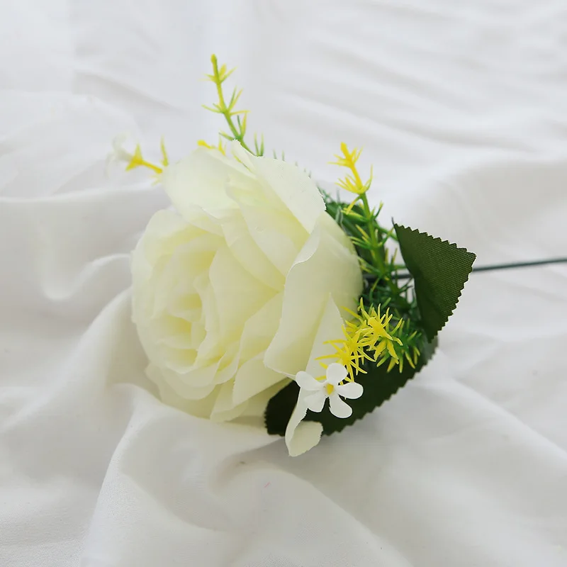 Романтическая роза искусственный цветок Сделай Сам Шелковый для вечерние