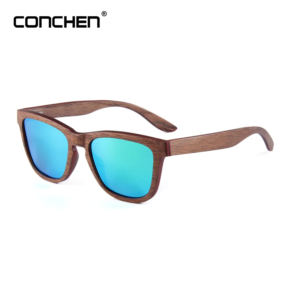 Очки солнцезащитные CONCHEN мужские/женские бамбуковые ретро-очки модные брендовые