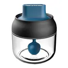 280 мл кухонные стеклянные банки для специй с крышкой, Солонка и перечница с дырочками сверху трав, соевых масло для соуса бутылок, кухонный инструмент для приправ с этикеточной бумагой