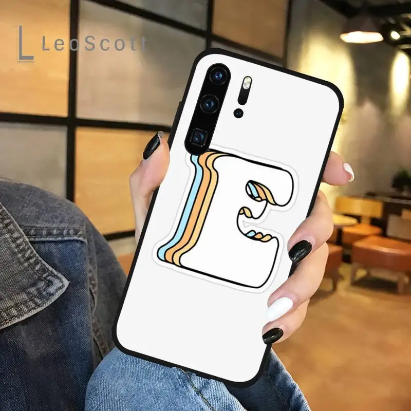 

Cute Letters A-N Fashion cool colour Phone Case For Huawei honor Mate P 9 10 20 30 40 Pro 10i 7 8 a x Lite nova 5t