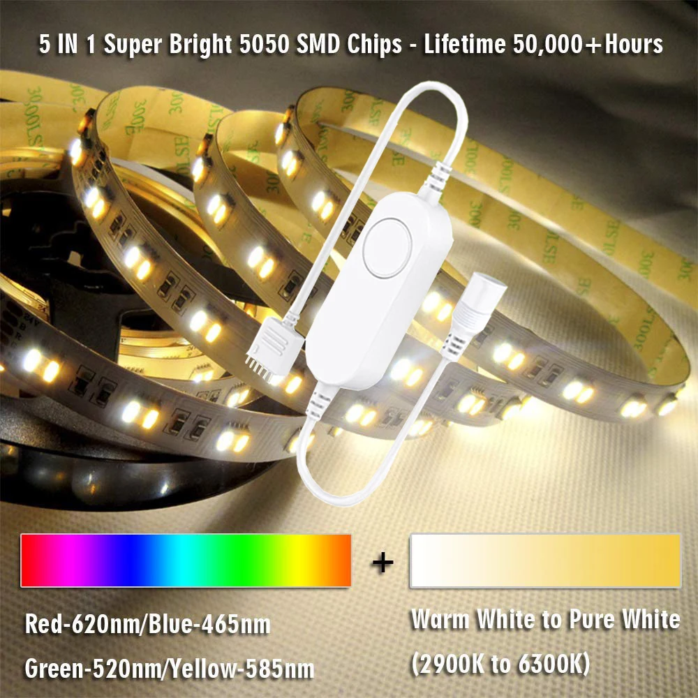 DC5V 12V 24V RGB + ССТ/RGBW/CW Zigbee мини умная Светодиодная лента Управление Голос для эхо