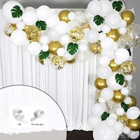 white chrome gold balloon garland arch kit 122pcs confetti latex balloons for baby shower bridal shower birthday party supplies