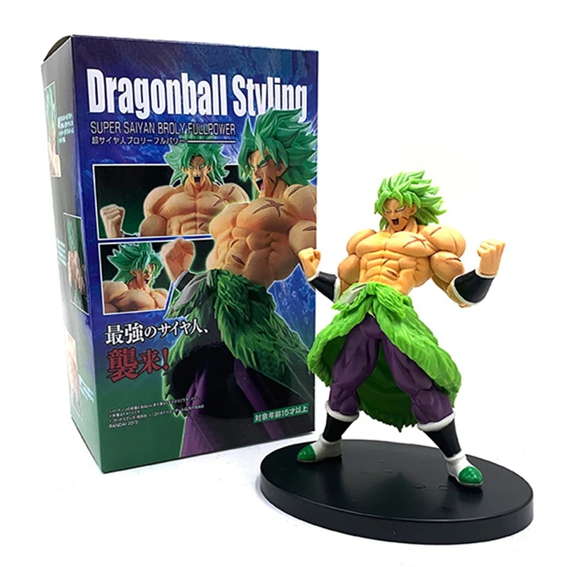 Аниме Фигурка Dragon Ball Z Super Saiyan Broly ПВХ фигурка зеленые волосы против Goku Broli статуя