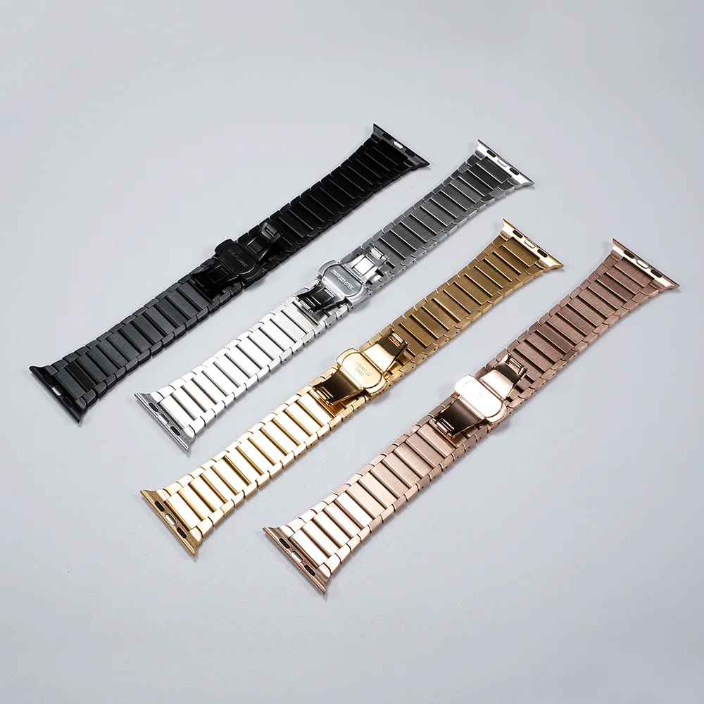 Браслет для Apple watch 42 мм/38 мм iWatch 4 5 ремешок 44 мм/40 мм ремешок для часов из нержавеющей стали для Apple watch 5 4 3 2 1
