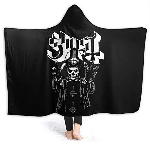 Фото Супер мягкое Флисовое одеяло с капюшоном Ghost BC с 3D принтом №1
