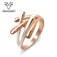 viennois trendy cross rings for women mix color fashion ring female finger rings fashion jewerly engagement wedding girls gifts