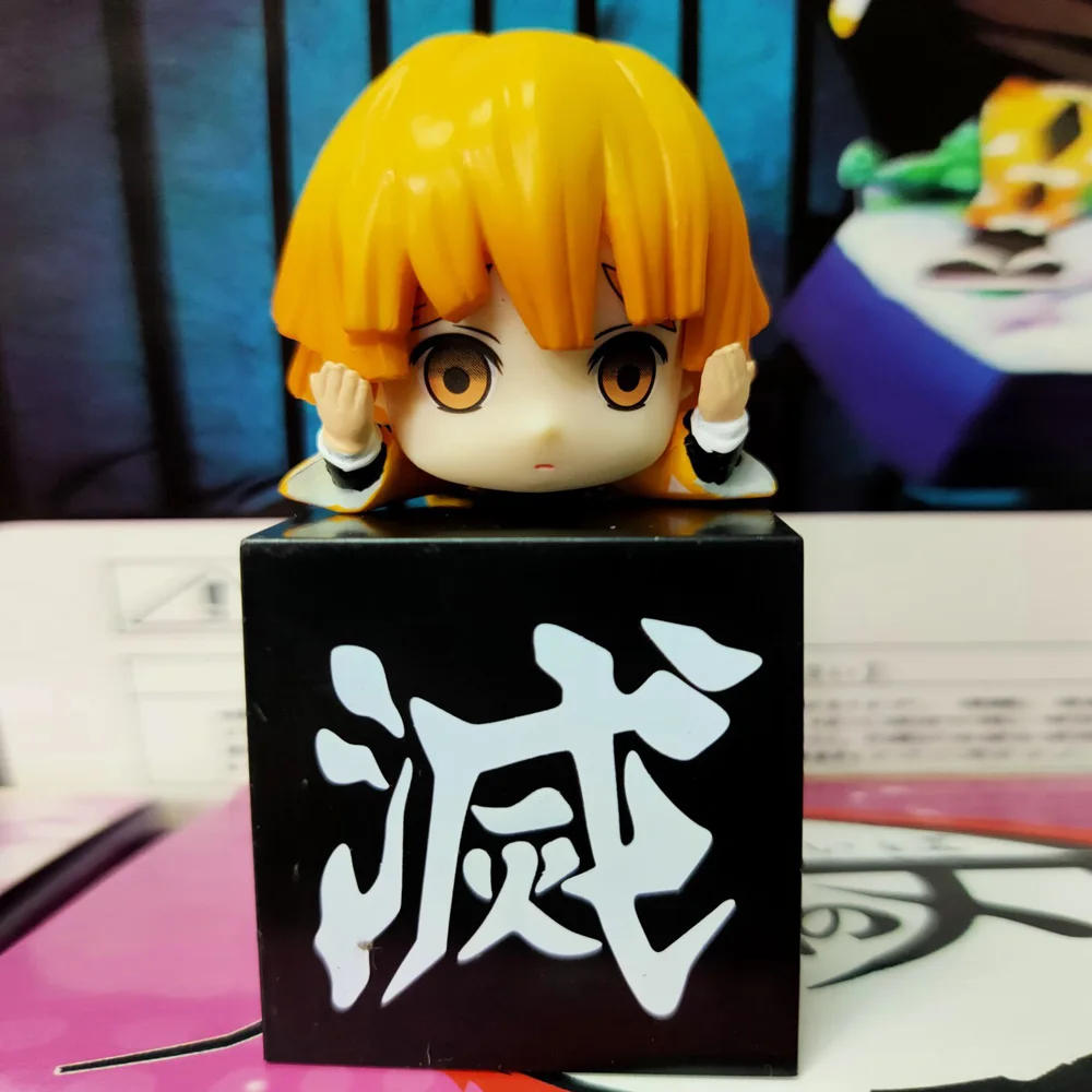Demon Slayer Tanjirou Nezuko Zenitsu Q Ver. Аниме экшн-фигурки игрушки Kimetsu no Yaiba аниме ПВХ статуэтка
