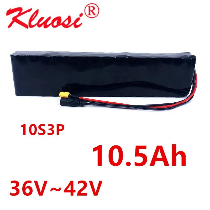 

36V Lithium Battery 18650 10.5Ah 42V KLUOSI 10S3P 7.5Ah 600W Pack With 20A BMS For Xiaomi M365 Pro Ebike Bicycle Scooter Inside