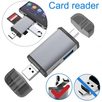 card reader usb 2 0 typec 6 in 1 otg card adapter usb tf sd sdhc sdxc fit for macb00k mobile phones