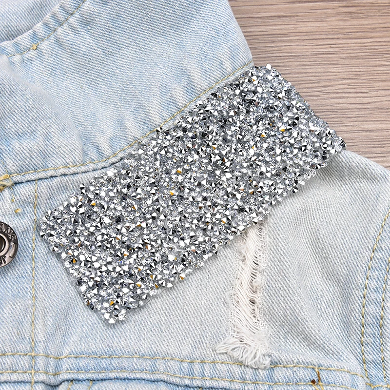 Новое поступление кристаллических серебряных стразы Обрезка 1 ярд/Лот ширина 5 см