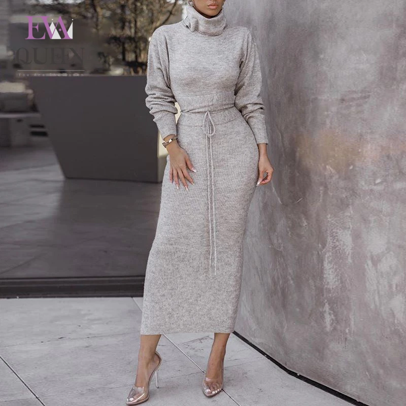 Женское платье-свитер EvaQueen Повседневное трикотажное платье в стиле ретро с