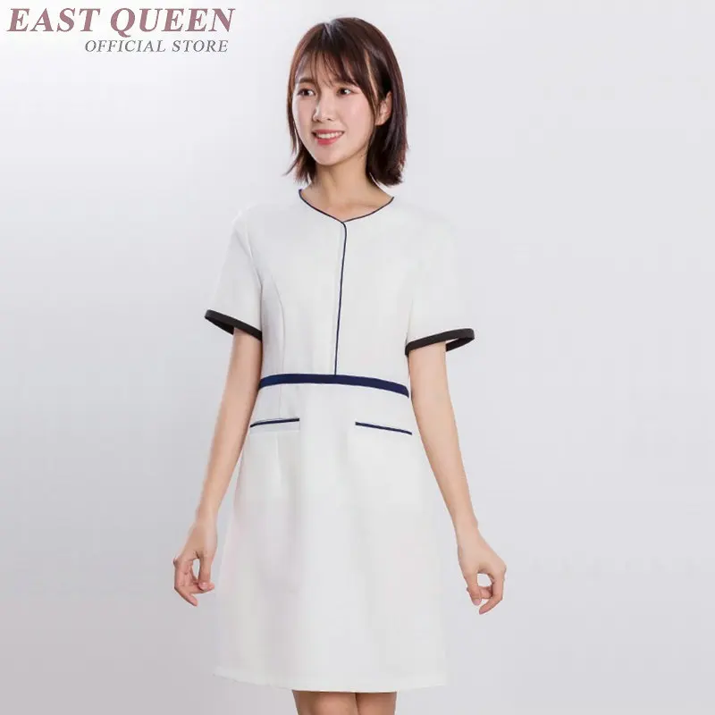 Красивая униформа для косметолога платья рабочая одежда с коротким рукавом и