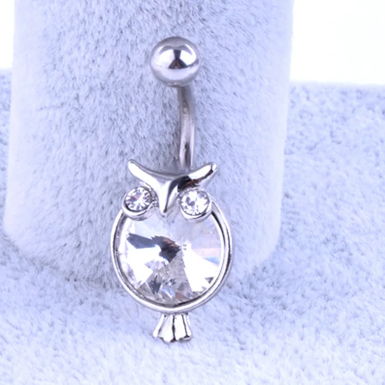 Бриллиантовая Сова циркониевое кольцо для пупка пупок популярная фотография| |