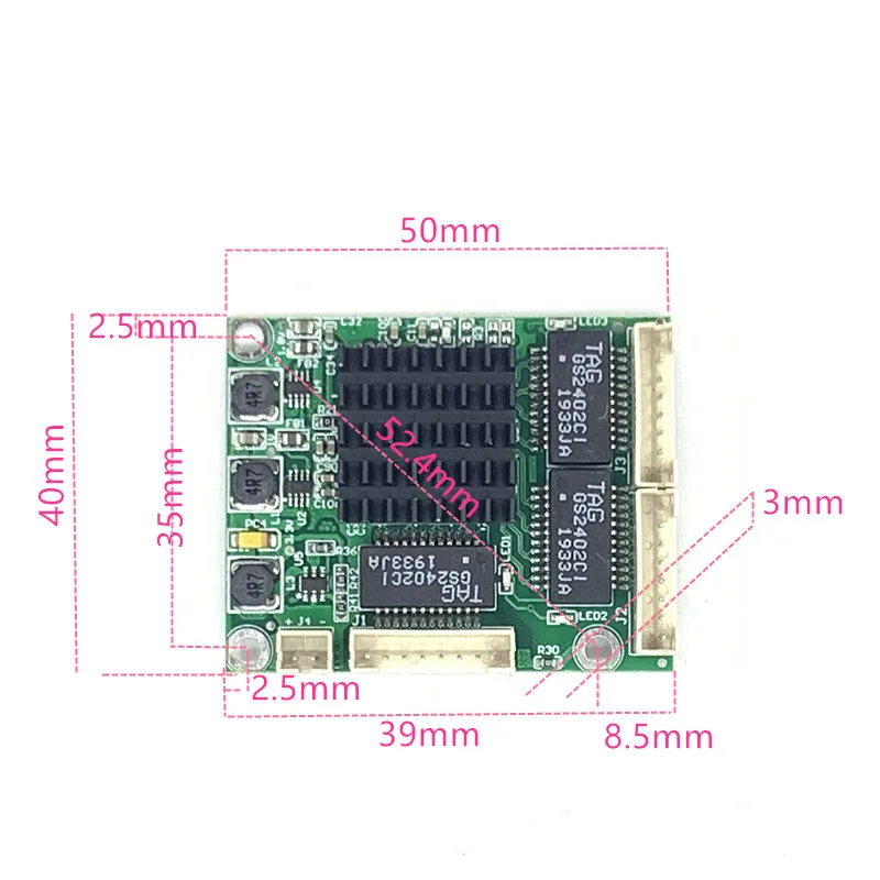 Промышленный Ethernet-коммутатор модуль 3/4/5/8 Порты Unmanaged10/100/1000 Мбит/с OEM