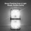 Baseus 4Pcs 6 LEDs Car Openning Door Warning Light Safety Anti-collision Flash Lights Wireless Magnetic Signal Lamp