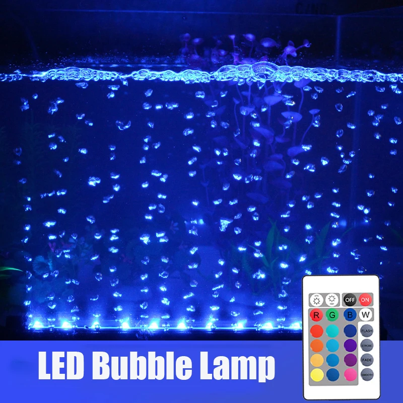 Светодиодная подводная лампа для аквариума погружной светильник с воздушными