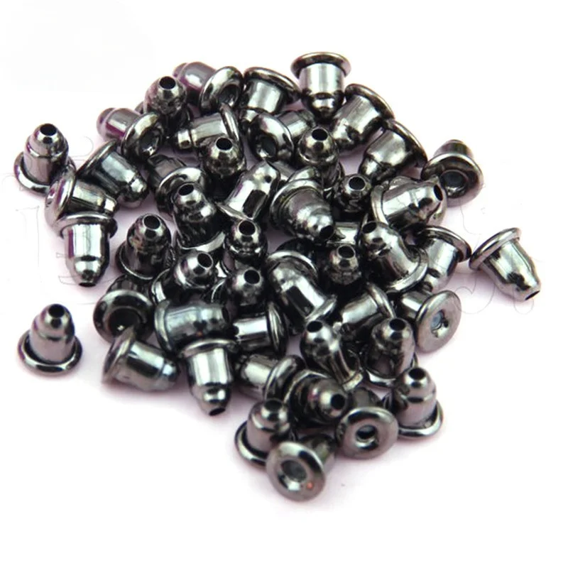 100 шт. высокое качество серьги в форме пули спиной классический золотой Цвета