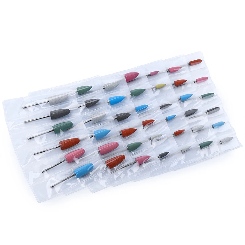 Набор фрез для маникюра 6 шт. резиновая силиконовая Машинка педикюра