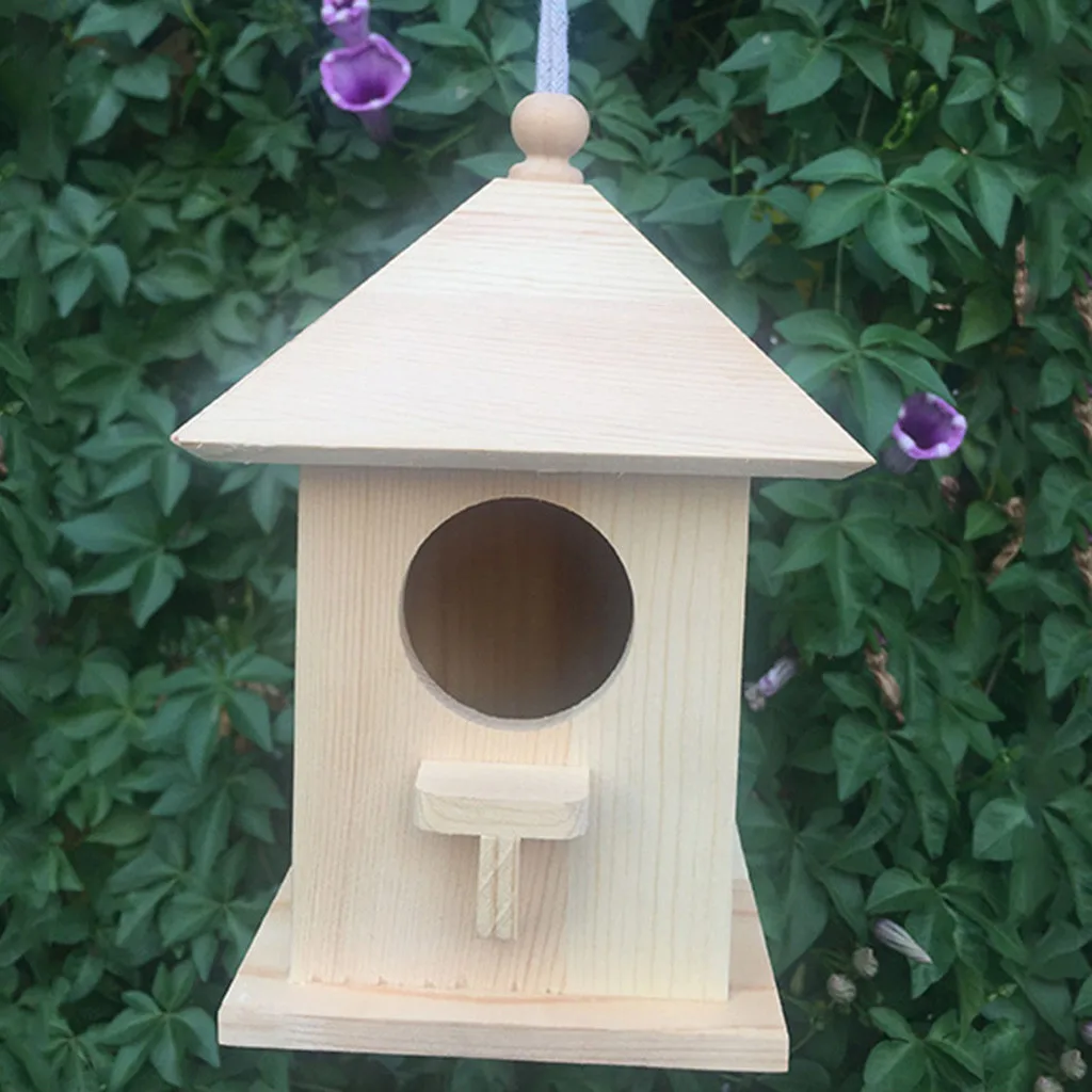 

Outdoor wood bird house garden bird feeder Wood Bird House Garden Bird Feeder Idyllic Style Bird House 2Pcs