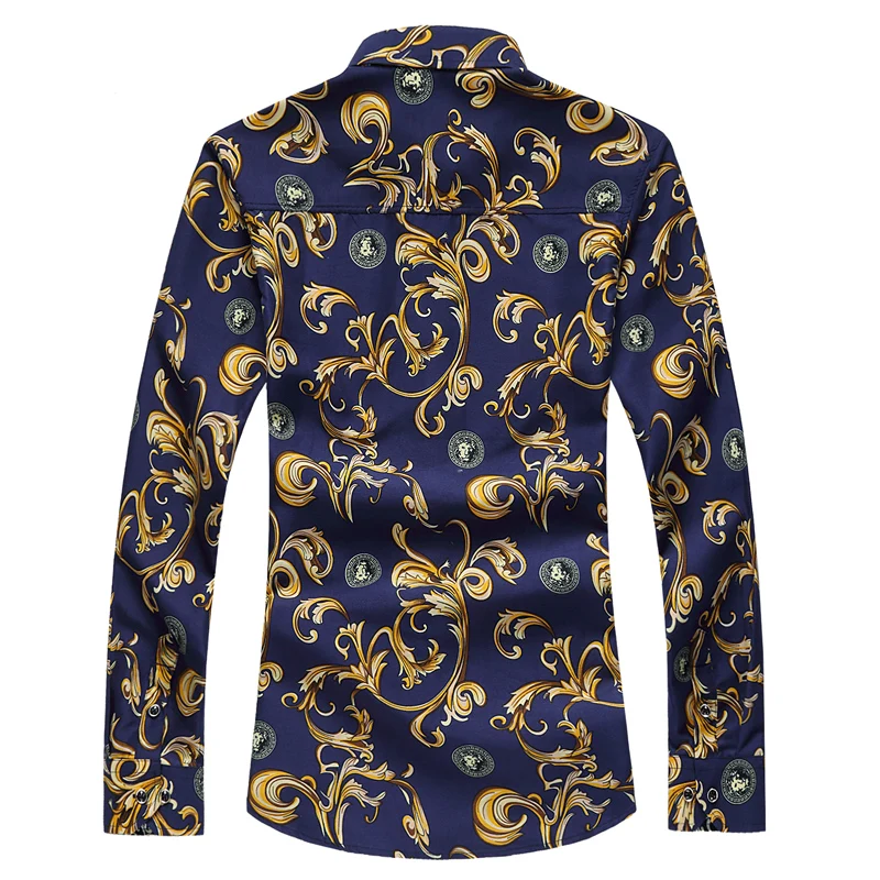 Мужская Однотонная рубашка с длинным рукавом размеры до 6XL|Повседневные рубашки|