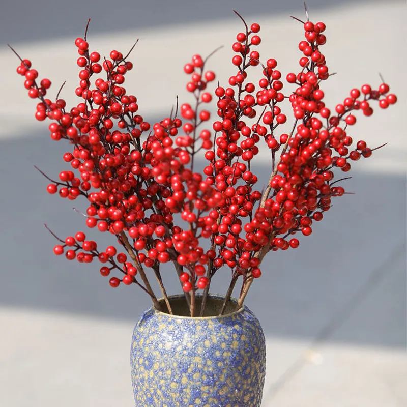 

75CM Berries Plantas Artificiales Home Decor Decoration Accessories Artificial Plants Plante Artificielle Decoraciones Gardening