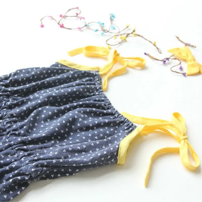 Модный Топ пуловер без рукавов для маленьких девочек Хлопковый комбинезон