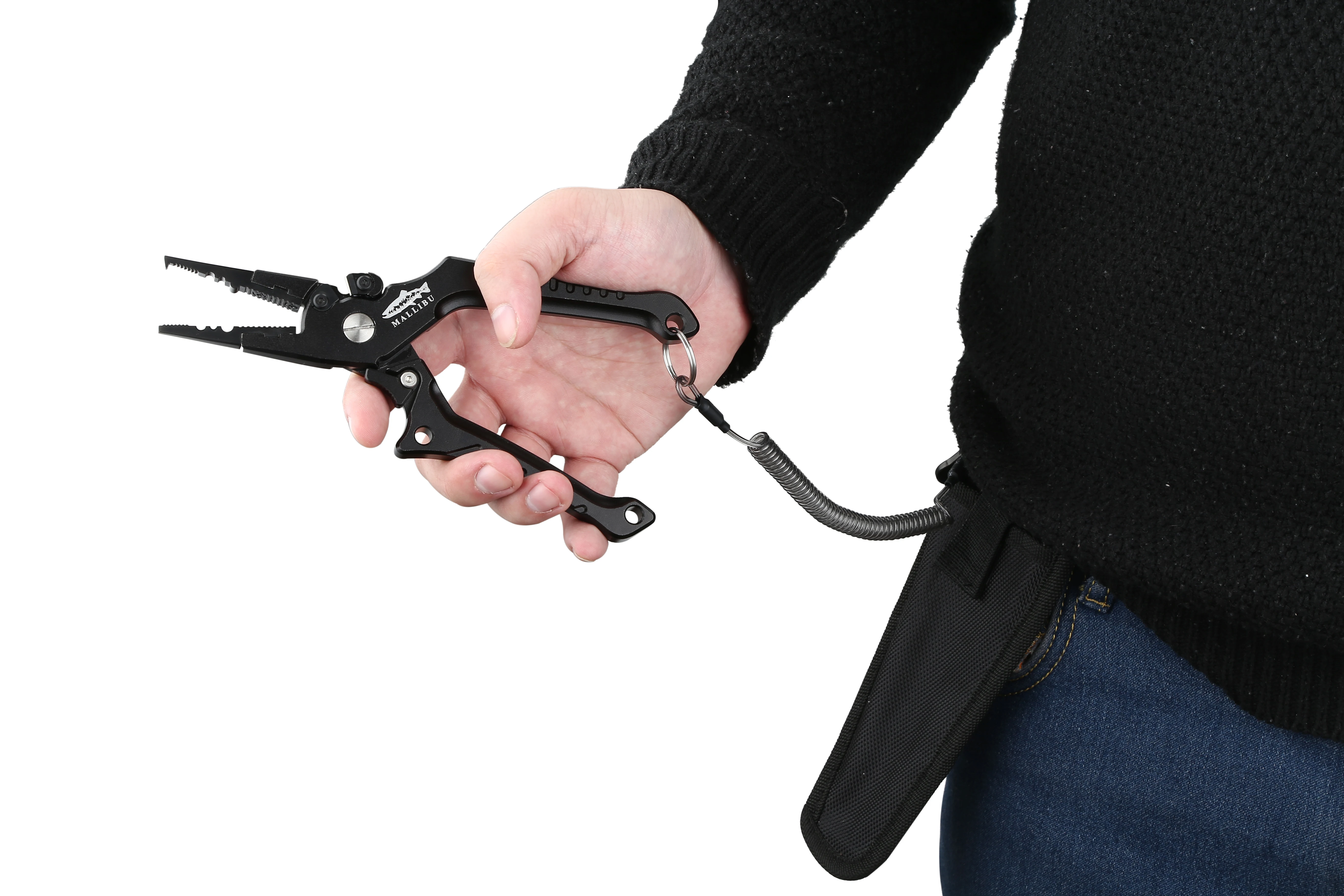 

New 15kg Stainless Steel Portable Fish Lip Grip with Alumimum Multi-function Fishing Pliers set Fishing tool set