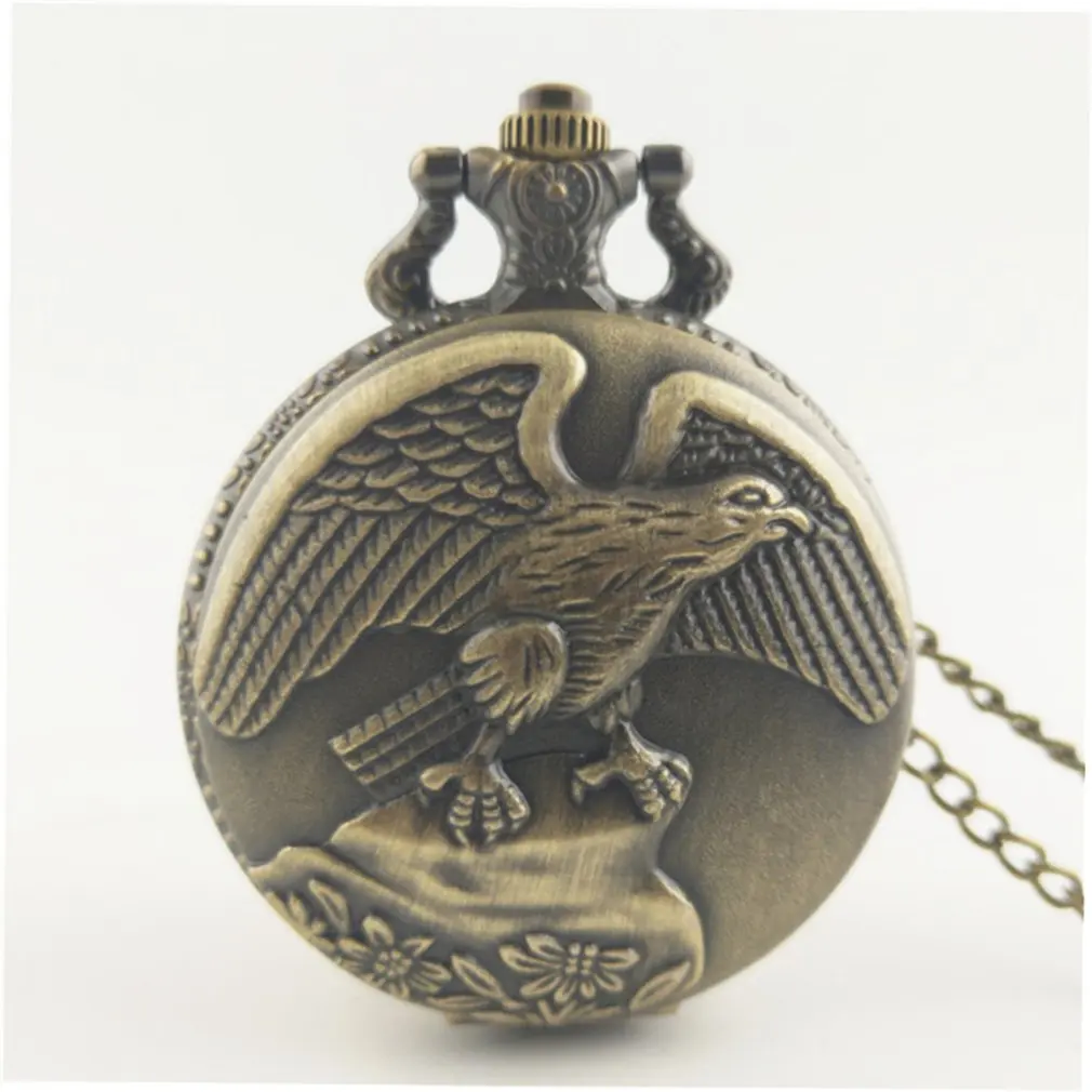 Винтажный Шарм Летучая Мышь Модные мужские и женские кварцевые карманные часы