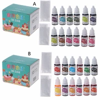 12 color natural ink food coloring cake pastries cookies liquid dye pigment baking decor fondant cooking icing diy craft