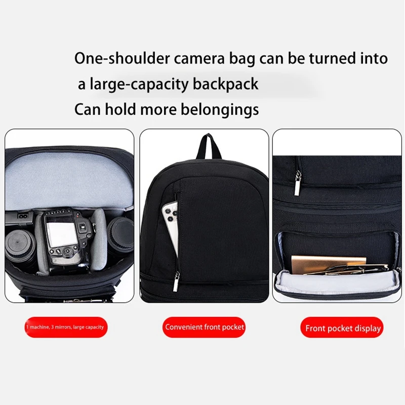 caden camera backpack outdoor waterproof drop proof large capacity lens storage single shoulder bag for photographers free global shipping